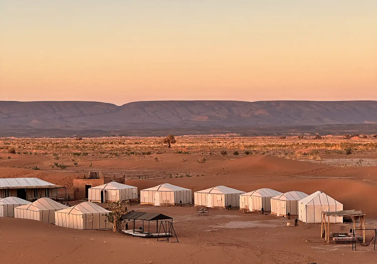 Traditional desert camp at Erg Chigaga near Zagora